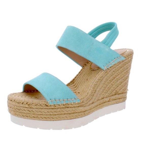 Kenneth Cole Womens Oliva Simple EVA Suede Wedge Sandals - Picture 1 of 10